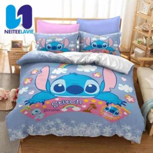 Lilo And Stitch Bedding Set Rainbow Scrump And Stars Theme