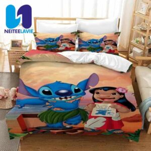 Lilo And Stitch Bedding Set Sunset Aloha Fun For Kids