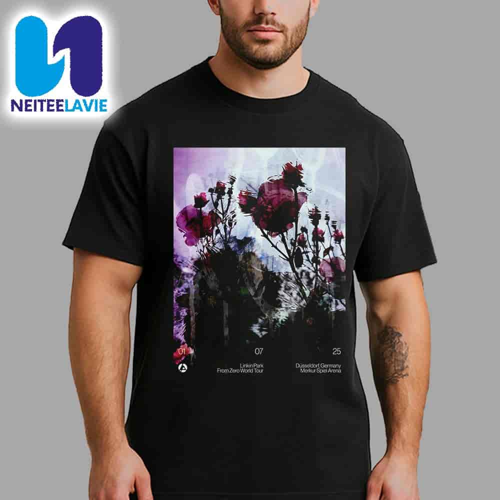 Linkin Park Dusseldorf Show On July 1 2025 At Merkur Spiel Arena By Frank Maddocks Floral Merchandise Unisex T-Shirt Linkin Park Dusseldorf Show On July 1 2025 At Merkur Spiel Arena By Frank Maddocks Floral Merchandise Unisex T-Shirt