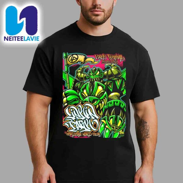 Linkin Park From Zero World Tour 2025 Dayo Festival Milan On June 24 By Urban Aztek Merchandise Unisex T-Shirt