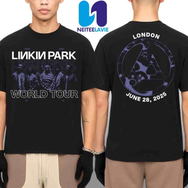 Linkin Park From Zero World Tour 2025 In London On June 28 At Wembley Stadium Merchandise Two Sided Unisex T-Shirt