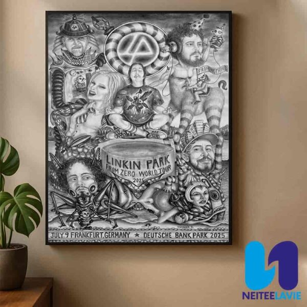 Linkin Park From Zero World Tour Poster On July 9 2025 In Frankfurt Germany At Deutsche Bank Park Fadnat Artwork Home Decor Poster Canvas