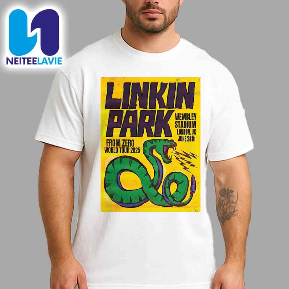 Linkin Park From Zero World Tour Poster On June 28 2025 At Wembley Stadium In London UK Paul Insect Artwork Merchandise Unisex T-Shirt Linkin Park From Zero World Tour Poster On June 28 2025 At Wembley Stadium In London UK Paul Insect Artwork Merchandise Unisex T-Shirt