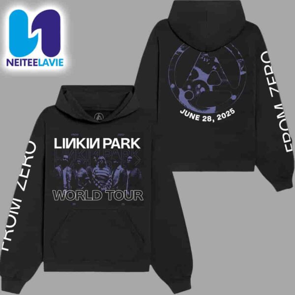 Linkin Park From Zero World Tour Venue Hoodie 2025 In London On June 28 At Wembley Stadium Merchandise Two Sided Unisex Shirt