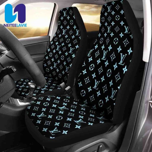 Louis Vuitton Black Monogram Mint Pattern Full Car Seat Cover