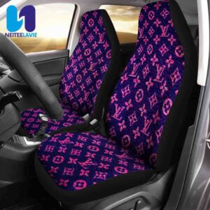 Louis Vuitton Black Monogram Pink Pattern Full Car Seat Cover