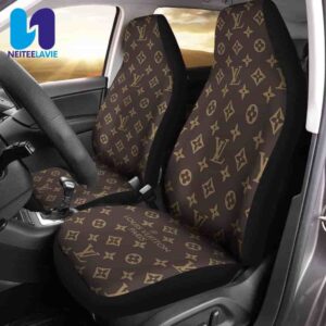 Louis Vuitton Brown Monogram Gold Icon Pattern Full Car Seat Cover