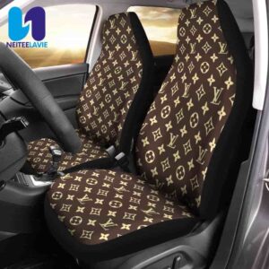 Louis Vuitton Brown Monogram Gold Signature Pattern Full Car Seat Cover