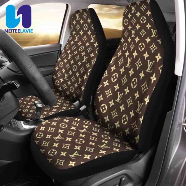 Louis Vuitton Brown Monogram Gold Signature Pattern Full Car Seat Cover