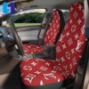 Louis Vuitton Red Monogram White Big Logo Pattern Full Car Seat Cover