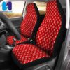 Louis Vuitton Red Monogram White Big Logo Pattern Full Car Seat Cover