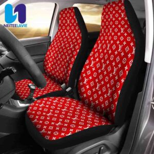 Louis Vuitton RedMonogram White Pattern Full Car Seat Cover