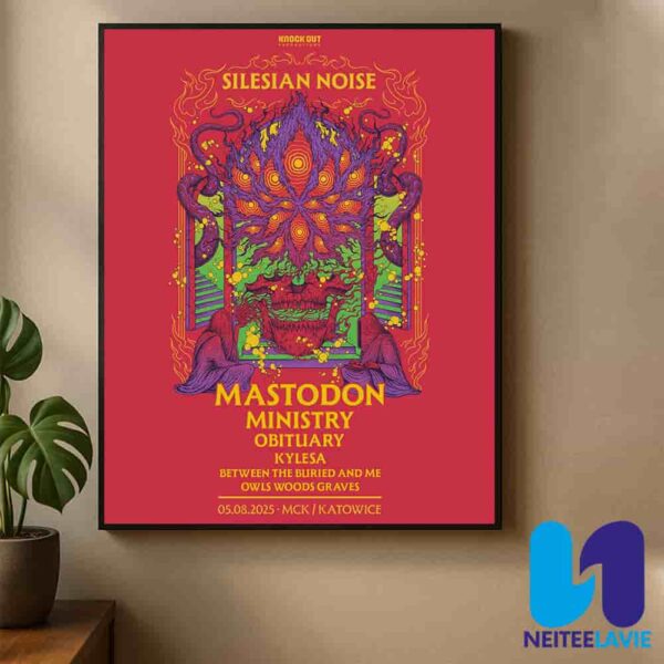Mastodon Concert Poster At Silesian Noise In Katowice On August 5 2025 Home Decor Poster Canvas