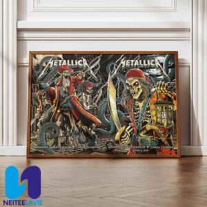 Metallica Exclusive Poster Night 1 And Night 2 M72 Tampa In Tampa FL On June 6-8 2025 At Raymond James Stadium Home Decor Poster Canvas