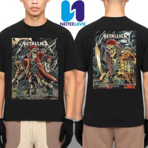 Metallica Exclusive Poster Night 1 And Night 2 M72 Tampa In Tampa FL On June 6-8 2025 At Raymond James Stadium Merch Two Side Unisex T-Shirt