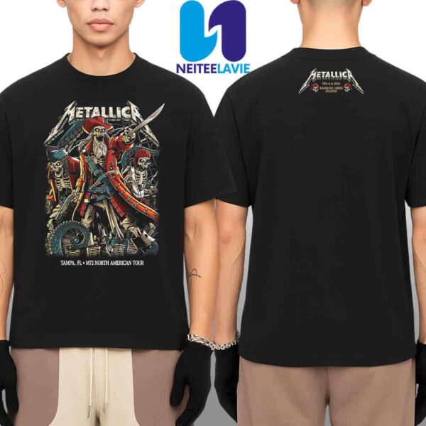 Metallica Exclusive Tee Night 1 M72 Tampa On June 6 2025 At Raymond James Stadium In Tampa FL Merch Unisex Two Sided Shirt