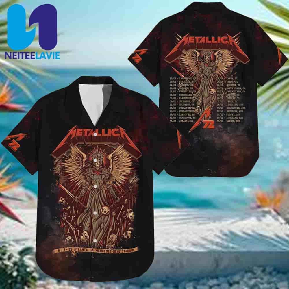 Metallica M72 ATL In Atlanta GA On June 3 2025 At Mercedes-Benz Stadium Exclusive Summer Hawaiian Shirt Metallica M72 ATL In Atlanta GA On June 3 2025 At Mercedes-Benz Stadium Exclusive Summer Hawaiian Shirt