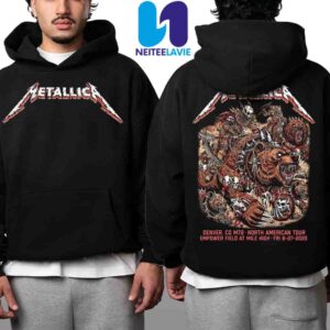 Metallica M72 Denver Concert Night 1 Exclusive Hoodie Hordes Of The Mountain In Denver CO On June 27 2025 At Empower Field at Mile High Merchandise Two Sided Unisex Shirt