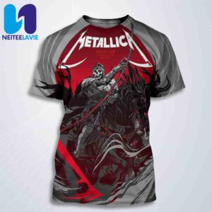 Metallica M72 Denver Pop-up Poster In Denver CO On June 27-29 2025 At Empower Field at Mile High All Over Print T-Shirt