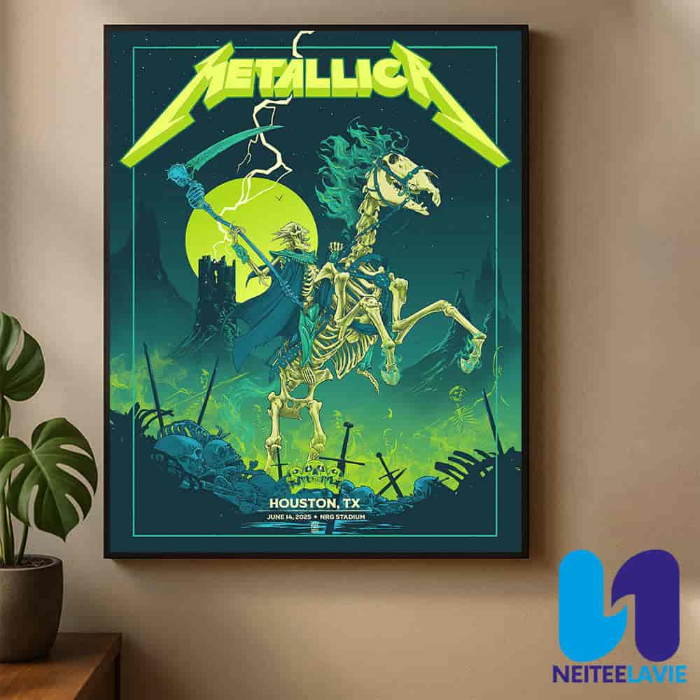 Metallica M72 Houston Exclusive Poster In Houston TX On June 14 2025 At NRG Stadium Home Decor Poster Canvas Metallica M72 Houston Exclusive Poster In Houston TX On June 14 2025 At NRG Stadium Home Decor Poster Canvas