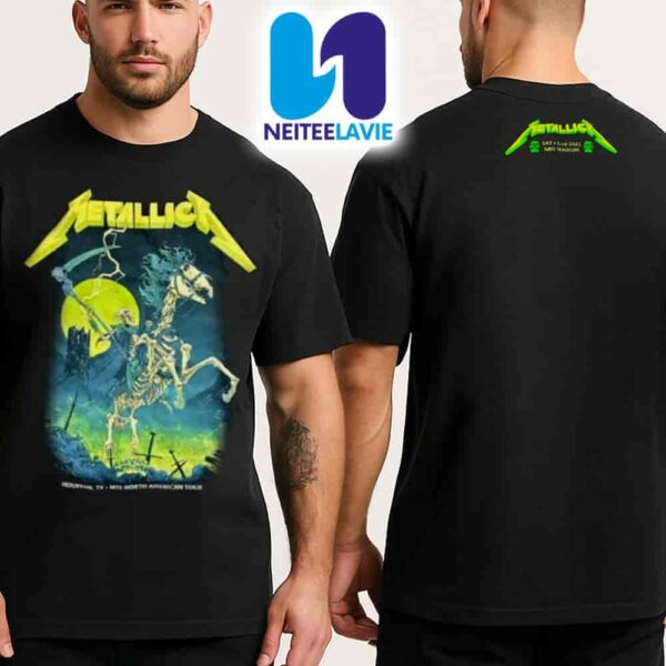 Metallica M72 Houston Exclusive Tee Poster In Houston TX On June 14 2025 At NRG Stadium Merch Two Sided Unisex Shirt