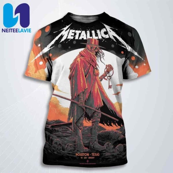 Metallica M72 Houston Pop-up Poster At NRG Stadium in Houston TX On June 14 2025 All Over Print T-Shirt