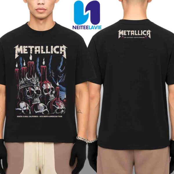 Metallica M72 Santa Clara Exclusive Tee Night 1 In Santa Clara CA On June 20 2025 At Levis Stadium Merch Two Sided Unisex Shirt