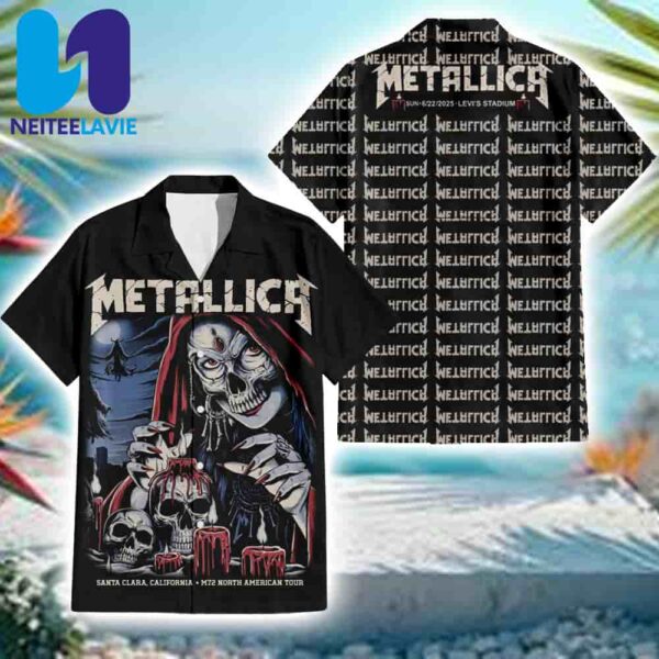 Metallica M72 Santa Clara Night 2 Venue Tee In Santa Clara CA On June 22 2025 At Levis Stadium Summer Hawaiian Shirt