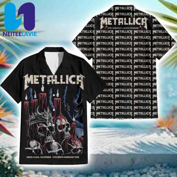 Metallica M72 Santa Clara Poster Night 1 In Santa Clara CA On June 20 2025 At Levis Stadium Summer Hawaiian Shirt