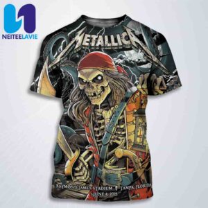 Metallica M72 Tampa Exclusive Poster Night 2 In Tampa FL On June 8 2025 At Raymond James Stadium All Over Print T-Shirt