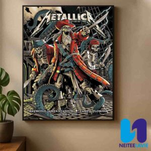 Metallica Poster Venue Night 1 M72 Tampa On June 6 2025 In Tampa FL At Raymond James Stadium Home Decor Poster Canvas