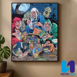 Midnight Tales From The Crypt A Graveyard Gathering Of Ghastly Glee Home Decor Poster Canvas