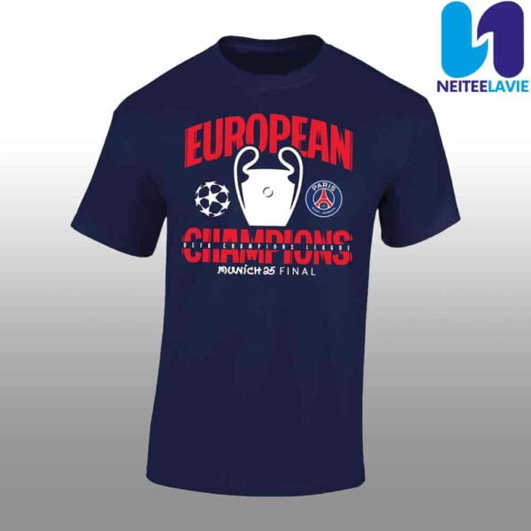 Munich 25 Final PSG UCL Champions 2025 European Champions Graphic T-Shirt