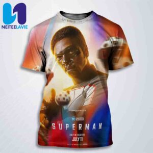 New Poster Edi Gathegi Is Mr Terrific For Superman Only In Theaters July 11 2025 All Over Print T-Shirt