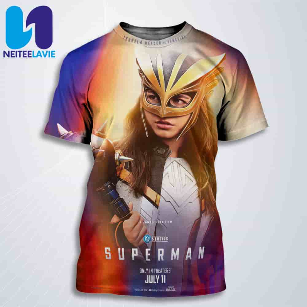 New Poster Isabela Merced Is Hawkgirl For Superman Only In Theaters July 11 2025 All Over Print T-Shirt New Poster Isabela Merced Is Hawkgirl For Superman Only In Theaters July 11 2025 All Over Print T-Shirt