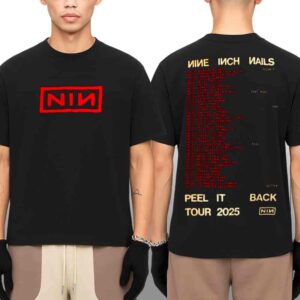 Nine Inch Nails Peel It Back Tour Dates List 2025 Merch Two Sided Unisex T-Shirt
