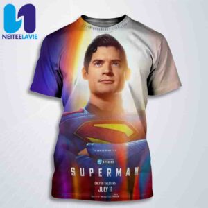 Official Poster David Corenswet Is Superman For Superman Only In Theaters July 11 2025 All Over Print T-Shirt