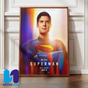 Official Poster David Corenswet Is Superman For Superman Only In Theaters July 11 2025 Home Decor Poster Canvas