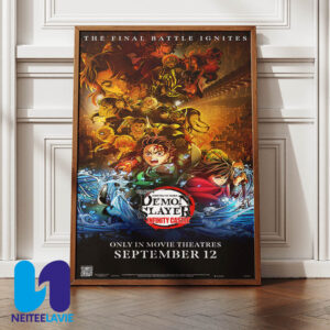 Official Poster Kimetsu No Yaiba Demon Slayer Infinity Castle The Final Battle Ignites Only In Theatres On 12 September 2025 Home Decor Poster Canvas