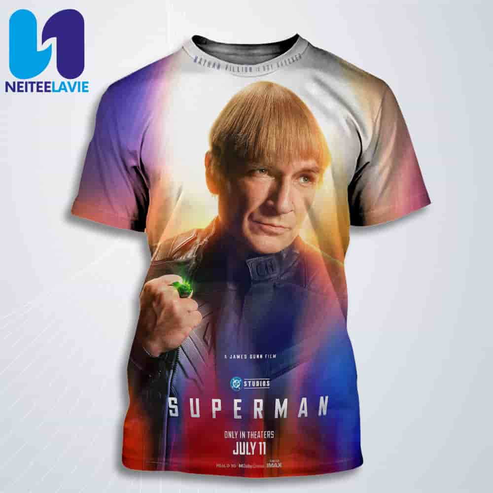 Official Poster Nathan Fillion Is Guy Gardner For Superman Only In Theaters July 11 2025 All Over Print T-Shirt Official Poster Nathan Fillion Is Guy Gardner For Superman Only In Theaters July 11 2025 All Over Print T-Shirt