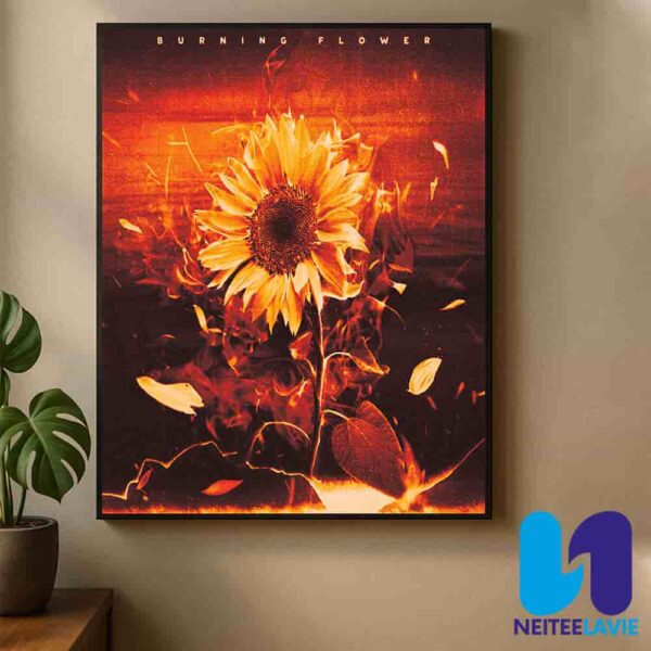Official Poster New Song 2025 Burning Flower By HANA Release On June 9 Home Decor Poster Canvas