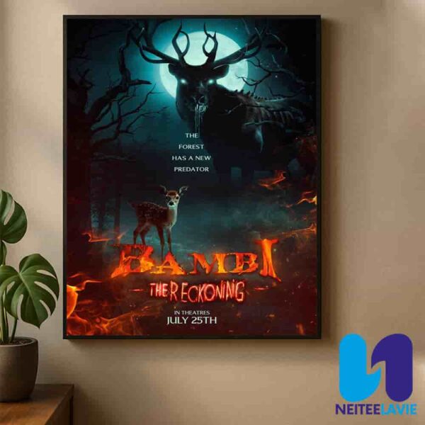 Official Poster Poohniverse Bambi The Reckoning The Forest Has A New Predator Release In Theatres On July 25 2025 Home Decor Poster Canvas