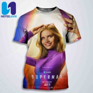 Official Poster Sara Sampaio Is Eve Teschmacher For Superman Only In Theaters July 11 2025 All Over Print T-Shirt