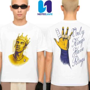 Only Kings Have Rings Crowned Basketball NBA 2025 Champion Graphic Merchandise Two Sided Unisex T-Shirt