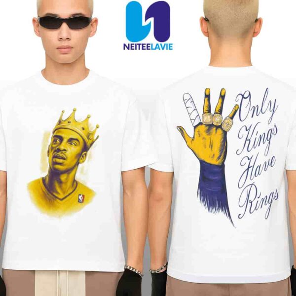 Only Kings Have Rings Crowned Basketball NBA 2025 Champion Graphic Merchandise Two Sided Unisex T-Shirt