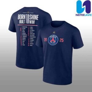 PSG European Champions Roster Graphic T-Shirt Merch 2025