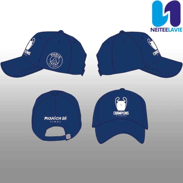 PSG UCL Champions 2025 Cotton Twill Baseball Cap Merch 2025