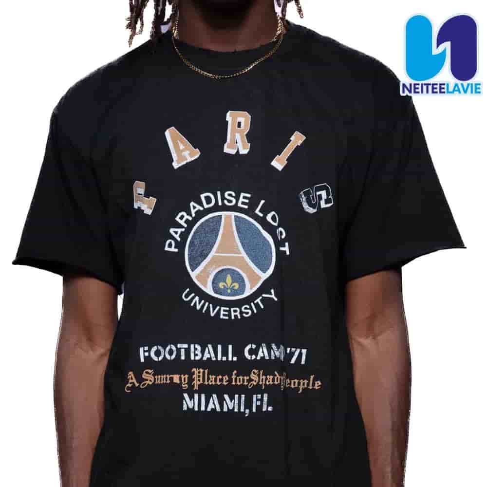 PSG x THE ALCHEMIST Paradise Lost University Football Camp 71 Miami Florida 2025 Alain Collection Unisex T-Shirt PSG x THE ALCHEMIST Paradise Lost University Football Camp 71 Miami Florida 2025 Alain Collection Unisex T-Shirt