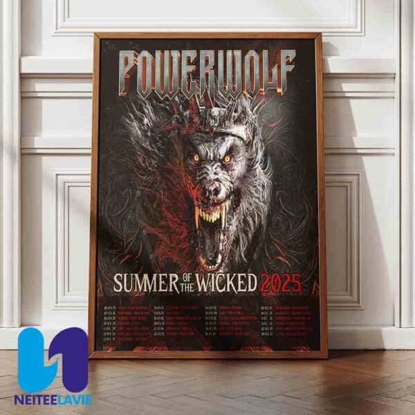 Powerwolf Summer Of The Wicked Tour Dates List 2025 Start On June 6 Home Decor Poster Canvas