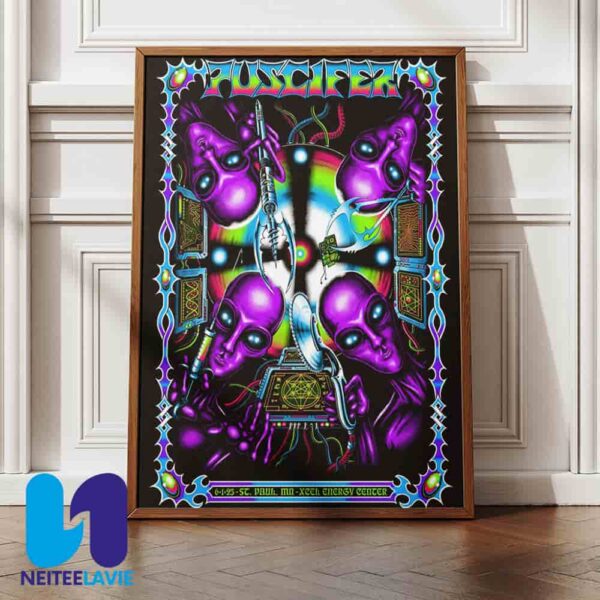 Puscifer Concert Poster In Saint Paul MN On June 1st 2025 At Xcel Energy Center Home Decor Poster Canvas